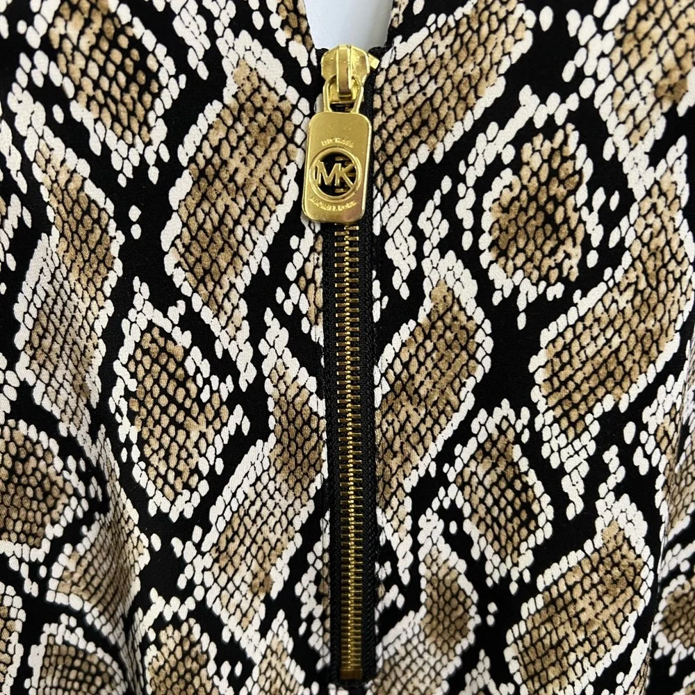 Michael Kors Black and Brown Snake Print Blouse - Picture 3 of 5